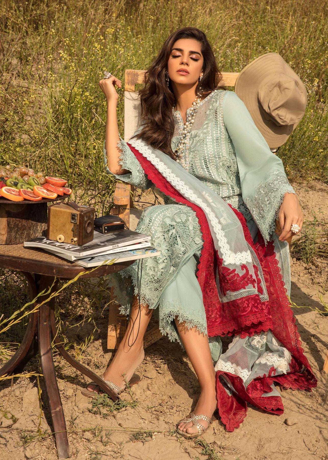 Crimson By Saira Shakira Summer Luxury Lawn Collection- Opel 3 Pieces Unstitched