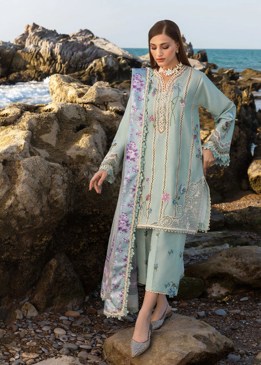 Crimson Flow Embroidered Lawn Unstitched 3Pc Suit D-6A Floral Crush