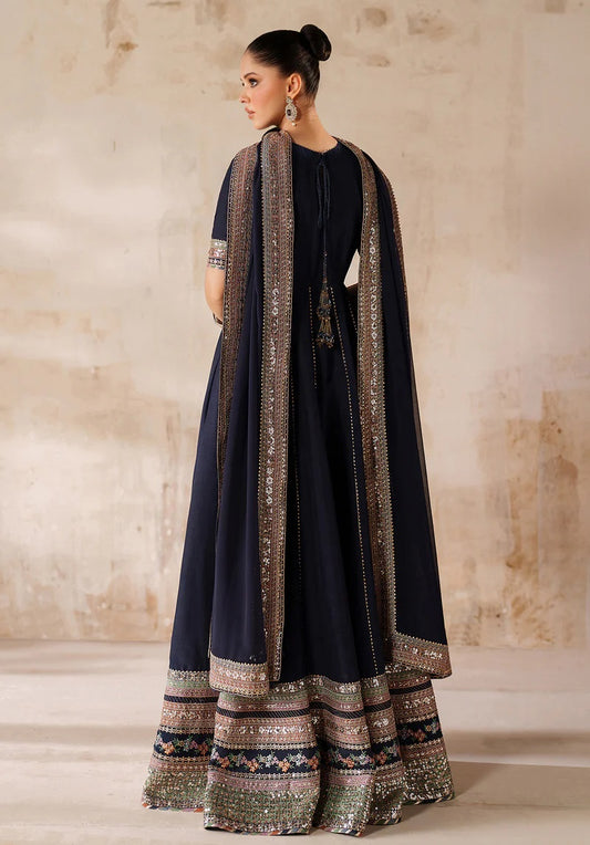 Baroque 1209 Luxury Chiffon Embroidered 3Pc Unstitched Suit PA-166