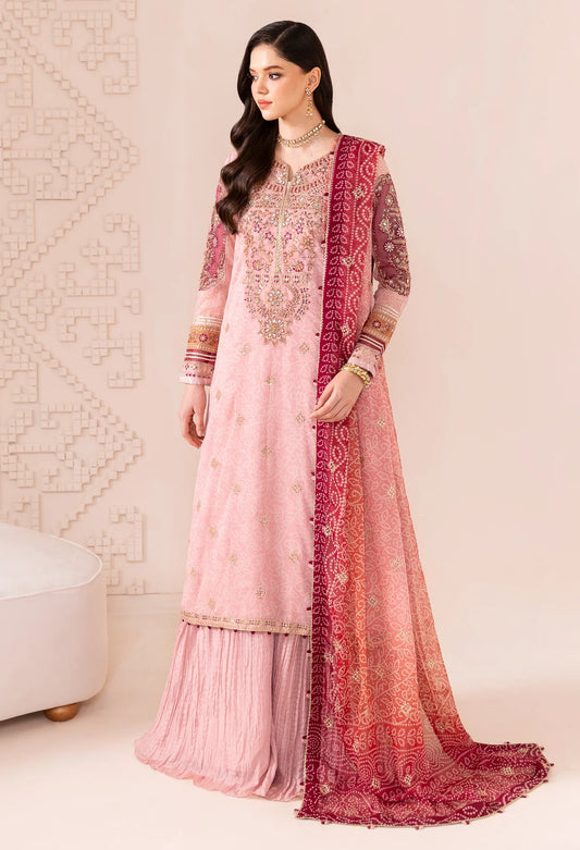 Xenia-RANIZA Luxury Chiffon Embroidered 3Pc Unstitched Suit PA-242