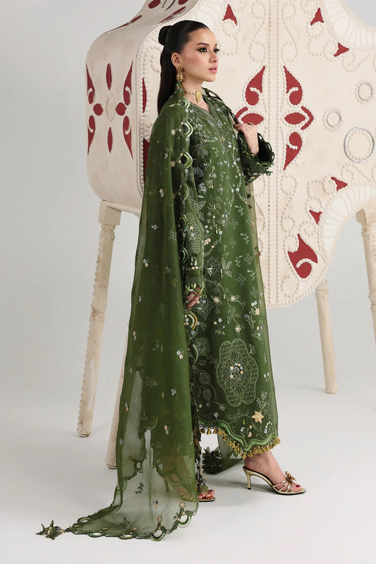 Qalamkar Luxury Lawn Embroidered 3PC Unstitched QFL-09 VESTA
