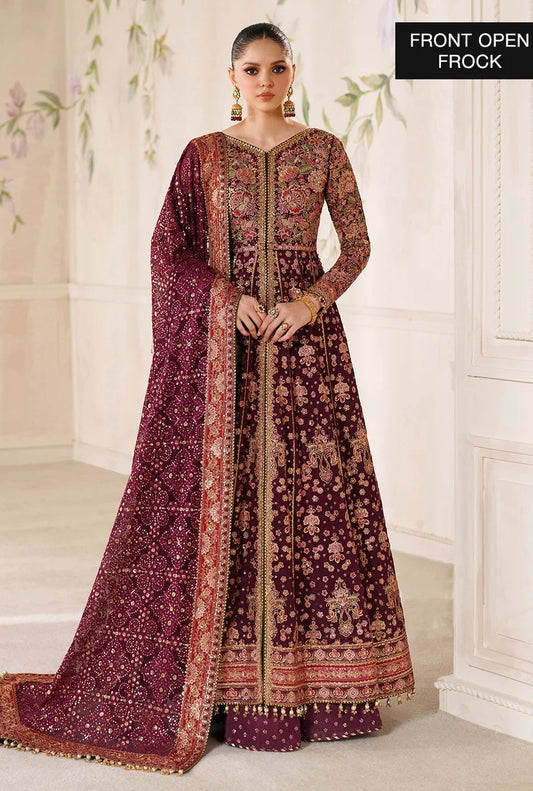 Baroque CH14-05 Luxury Chiffon Embroidered Unstitched 3Pc Suit PA-228