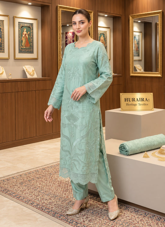 Pehnawa Luxury Silk Embroidered 3Pc Unstitched Suit PA-288