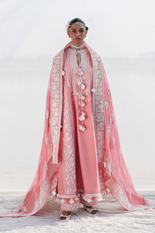 Hussain Rehar Kalabagh Unstitched Embroidered Lawn 3Pc Suit - Sorti