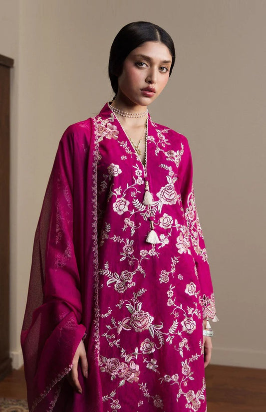 Zara Shahjahan Luxury Embroidered Lawn 3Pc Unstitched Suit RAQSAA