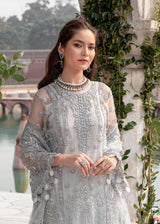 Meeral Luxe Collection Net Embroidered Unstitched Suits MB-06 ABSHAR