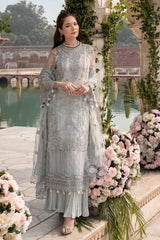 Meeral Luxe Collection Net Embroidered Unstitched Suits MB-06 ABSHAR