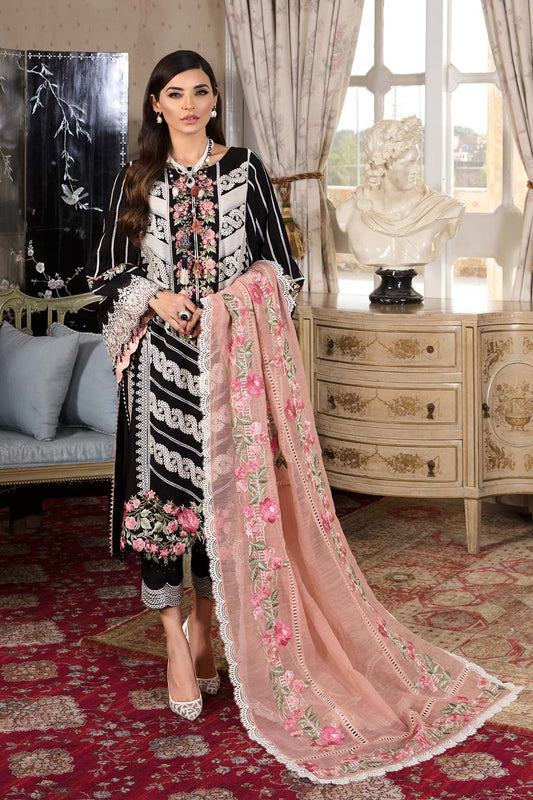 Crimson Luxury Lawn Embroidered 3 Piece Unstitched Midnight