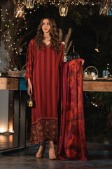 Lulusar Silk Hand Embroidered Unstitched Collection Adena Long