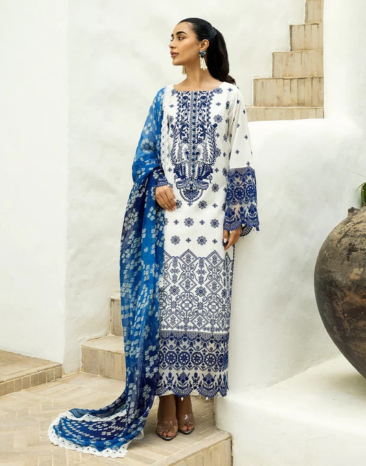 Zainab Chottani Luxury Lawn Embroidered 3 Piece Unstitched Reem - 8A