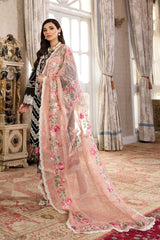 Crimson Embroidered Lawn 3 Piece Unstitched Suit PLEATED PERFECTION - MIDNIGHT 4B Summer Collection