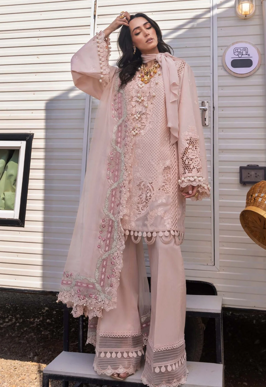 Saira Shakira Luxury Lawn Embroidered Unstitched 3 Pc LEYLA A