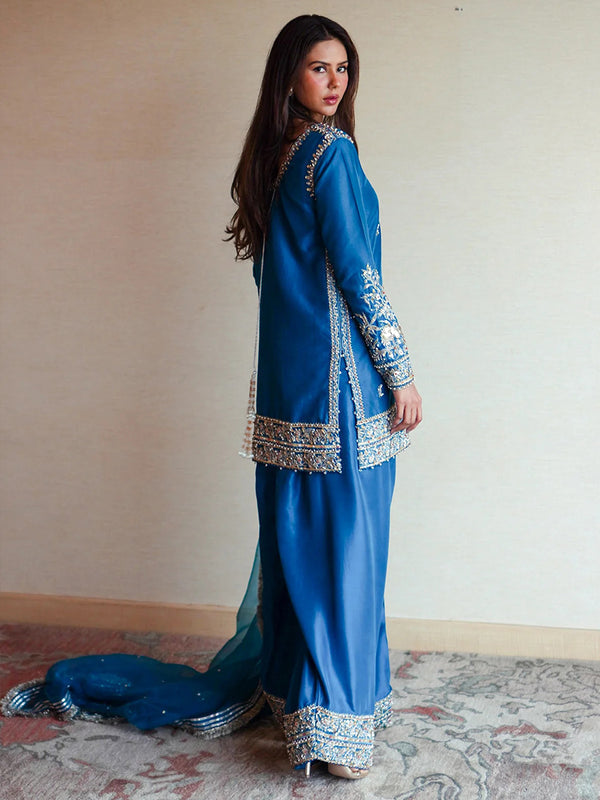 Erum Khan Couture Unstitch 3 Pieces Raw Silk Collection - Heer