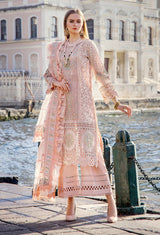 Adan Libas Shifli Work Luxurious Lawn Embroidered Suit D-5546