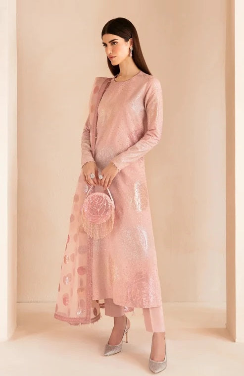 Jazmin Luxury Raw Silk Embroidered 3Pc Unstitched UR - 7032
