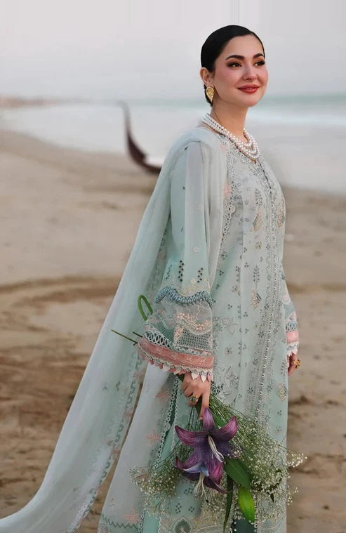 Qalamkar Sahil Luxury Lawn Embroidered Unstitched 3PC Suit SA-05 AYRA-K
