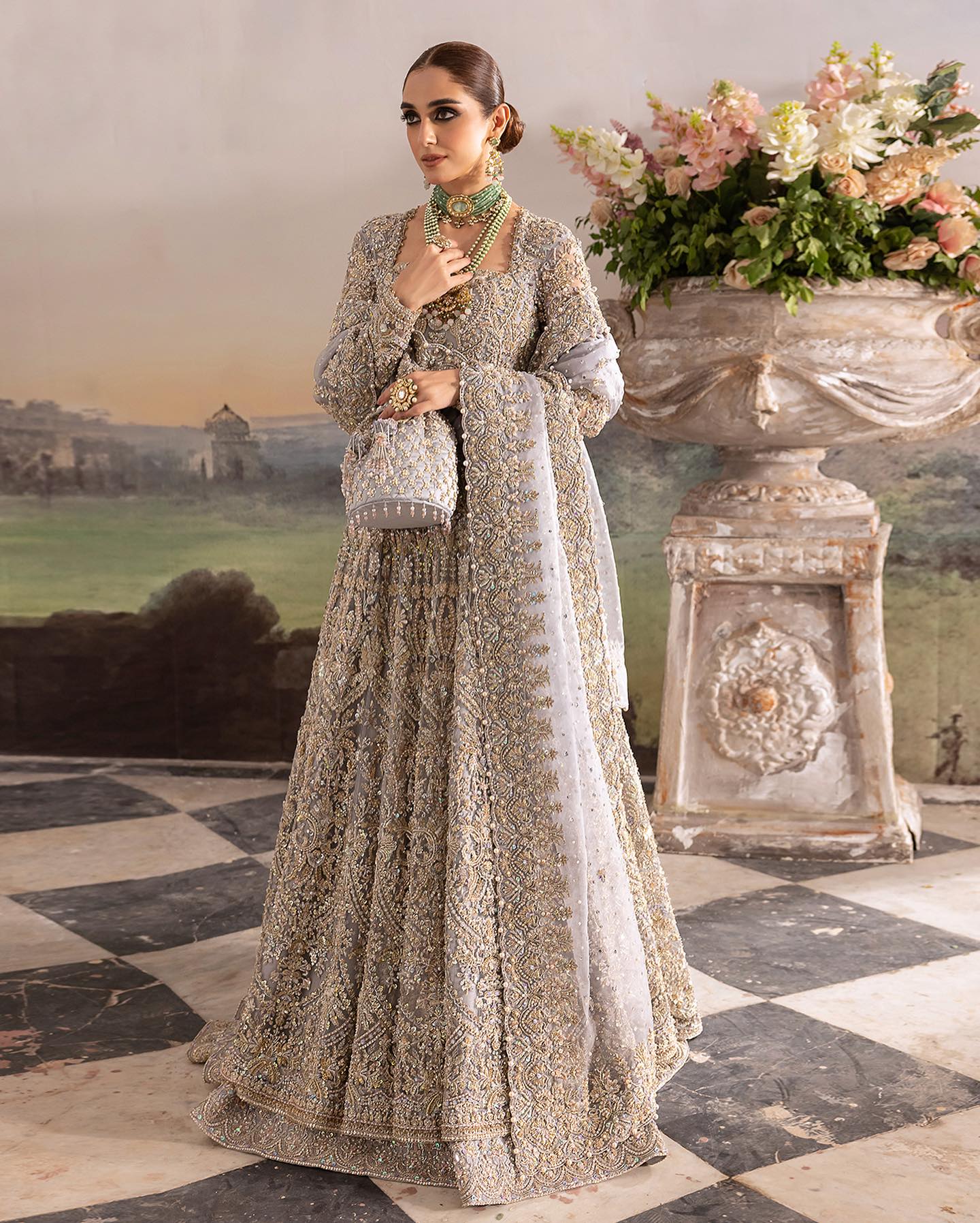 Kanwal Malik Bridal Couture Hand Emblishment Net Embroidered TANIA