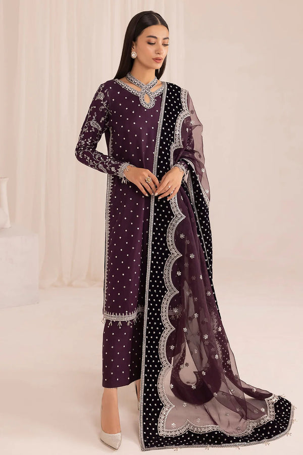 Jazmine Embroidered Raw Silk Unstitched 3 Pc UR-7011 Luxury Embroidered Collection