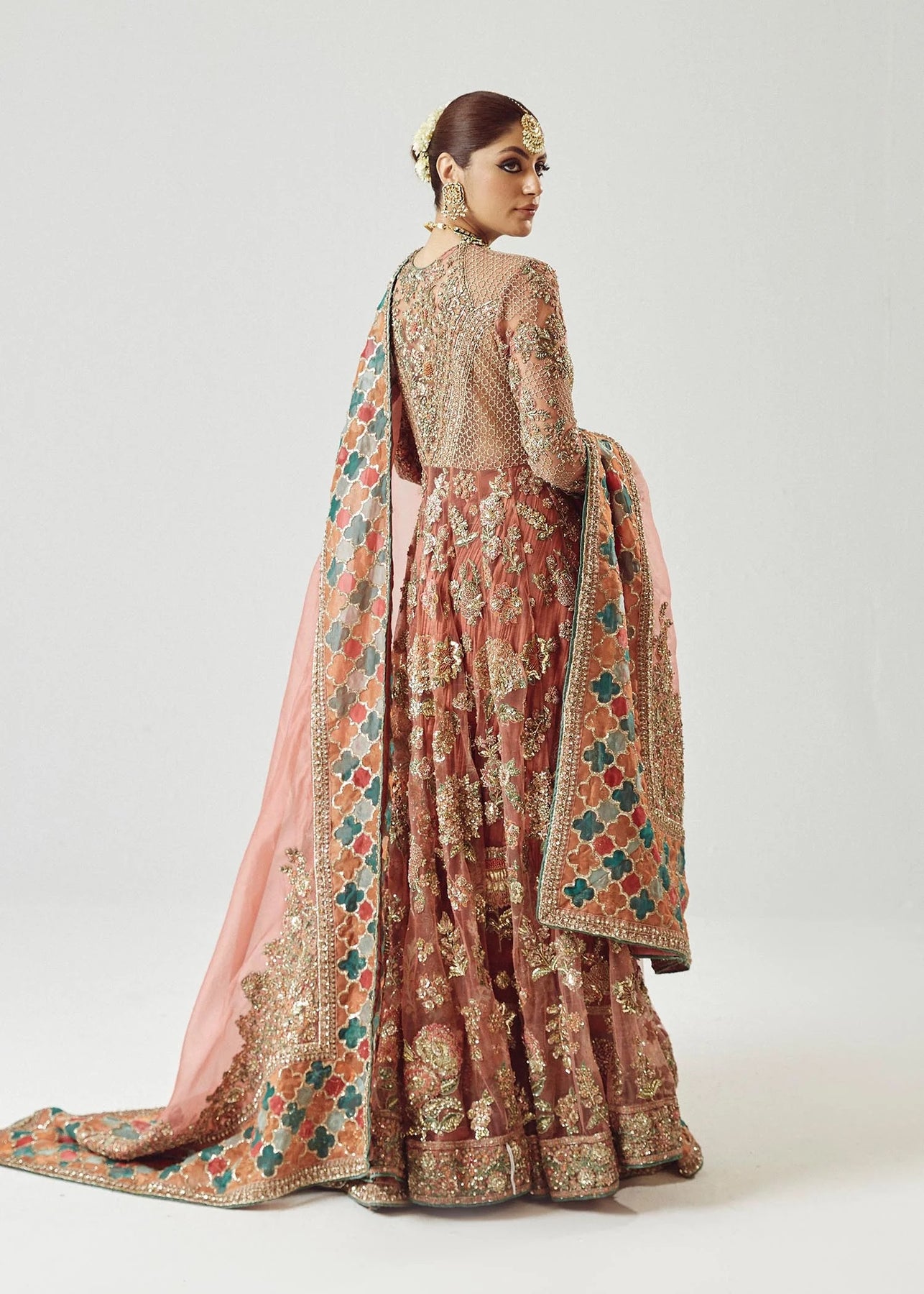 Hussain Rehar Bareeze Net Embroidered Hand Made Collection SAAZ