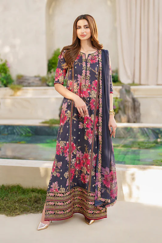 Iznik Festive Embroidered Lawn Unstitched 3Pc Suit SFL-12 Resplendence
