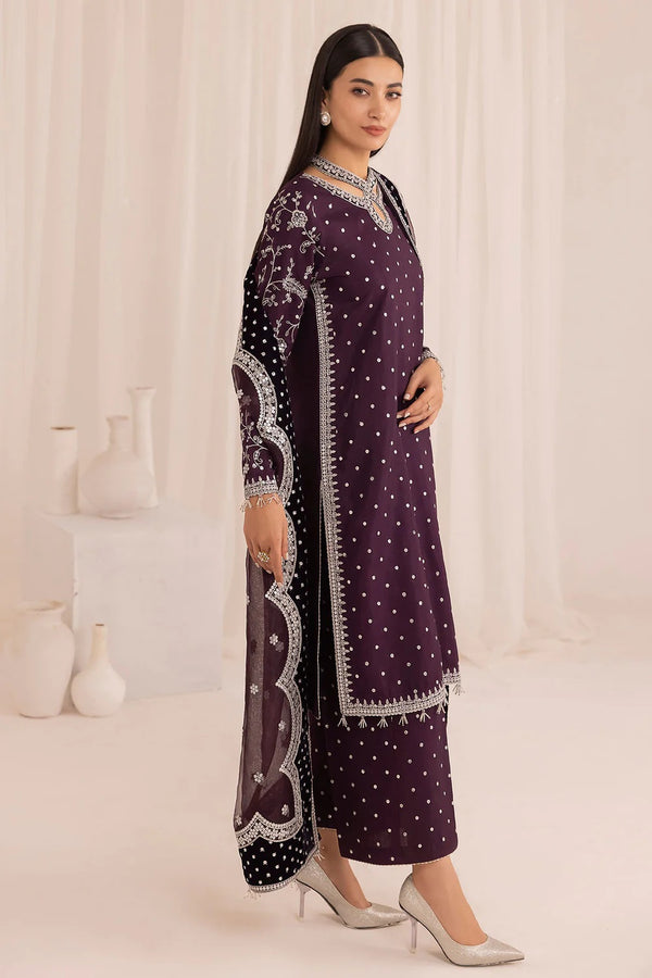 Jazmine Embroidered Raw Silk Unstitched 3 Pc UR-7011 Luxury Embroidered Collection