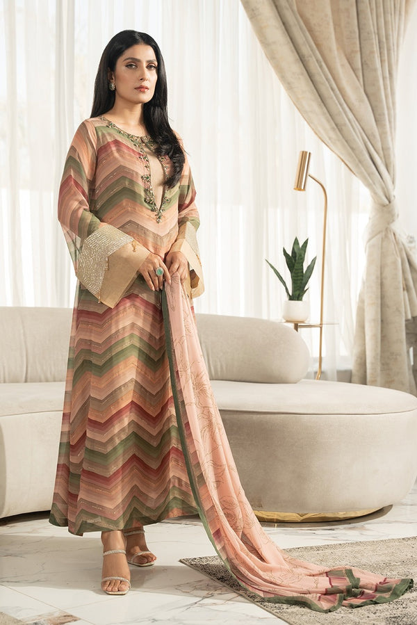 Lulusar Silk Hand Embroidered Collection Lurgik Dress