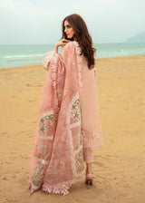 Crimson By Saira Shakira Luxury Lawn 3 Pc Winds of Eden-Rose 6B