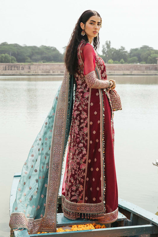 Hussain Rehar Luxury Lawn Embroidered 3 Piece Unstitched Ruby