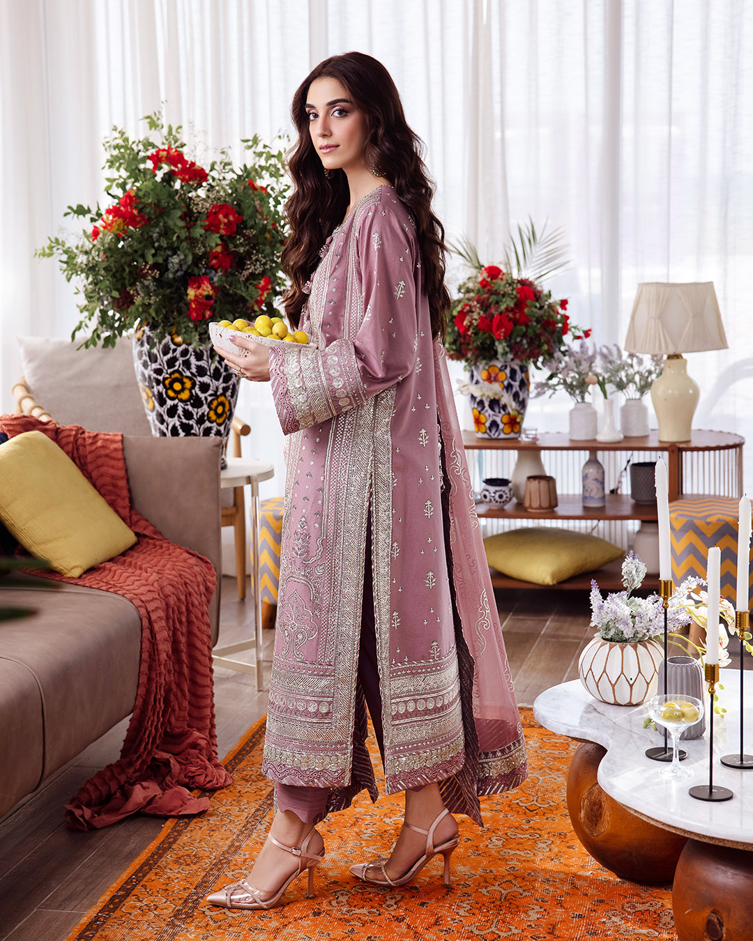 Asim Jofa Luxury Chiffon Embroidered Collection 3 Pcs AJUR-02