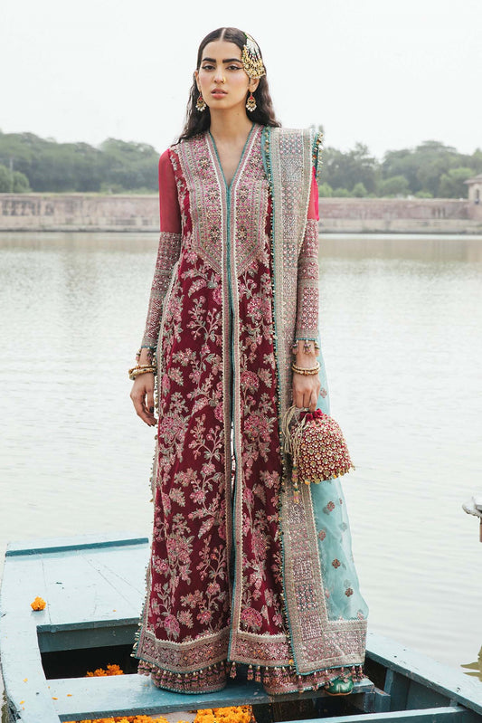 Hussain Rehar Luxury Lawn Embroidered 3 Piece Unstitched Ruby