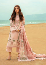 Crimson By Saira Shakira Luxury Lawn 3 Pc Winds of Eden-Rose 6B