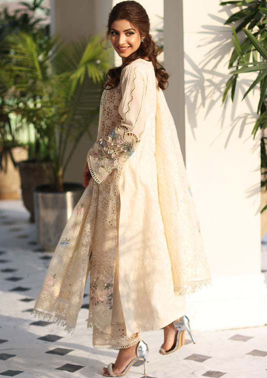 Elaf Premium Luxury Lawn Embroidered 3 Piece Unstitched -  ELC-07 Harmony