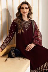 Jazmin VF-2018 Embroidered Velvet Formals Unstitched 3 Pieces