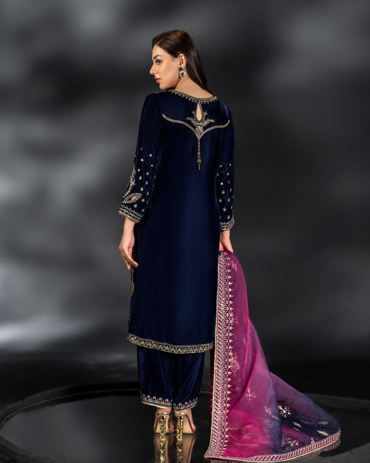 Naqshi Luxury Velvet Collection Unstitched IFRAH Micro Velvet 9000