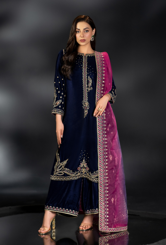 Naqshi Luxury Velvet Collection Unstitched IFRAH Micro Velvet 9000