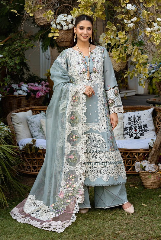 Elaf Embroidered Lawn Suit Unstitched 3 Pc ELM- 03 B Samaa - Summer Collection