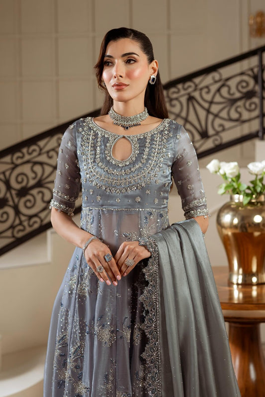 Sara Zara Luxury Organza Embroidered 3 Piece Unstitched - Rania