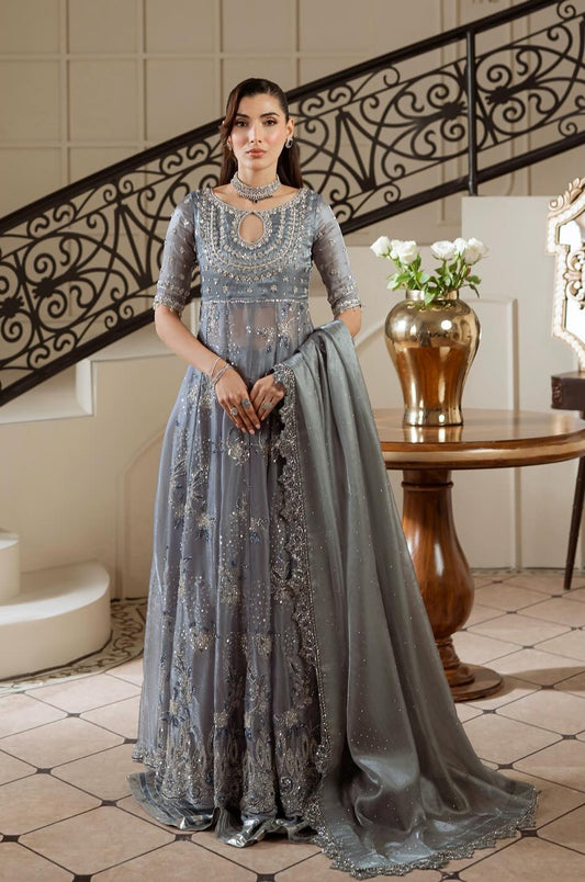 Sara Zara Luxury Organza Embroidered 3 Piece Unstitched - Rania