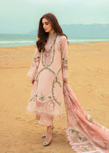 Crimson By Saira Shakira Luxury Lawn 3 Pc Winds of Eden-Rose 6B