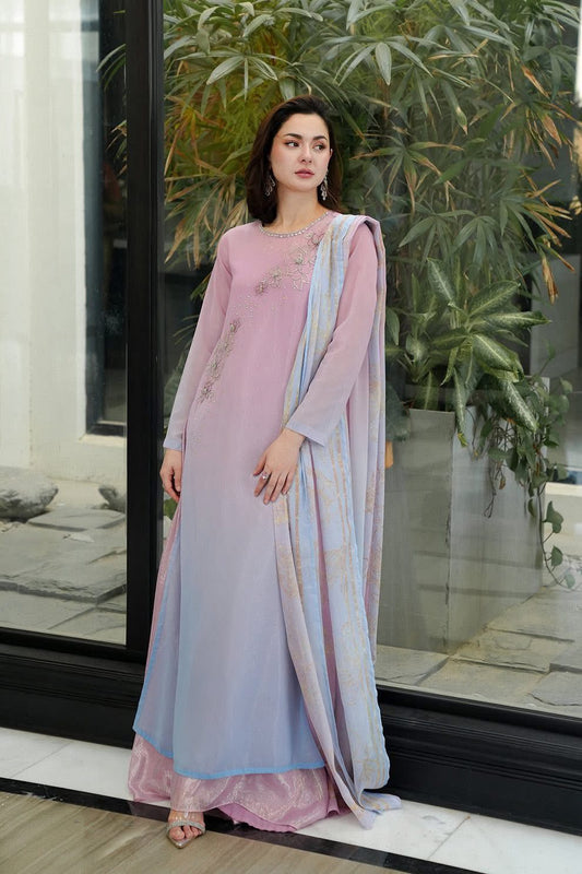 Lulusar Luxury Chiffon Embroidered Unstitched Collection Anzaal Long