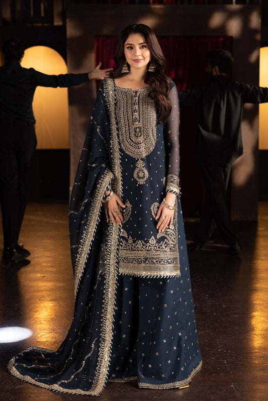 Asim Jofa Luxury Chiffon Embroidered 3 Piece Unstitched - AJFO-02