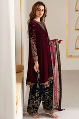 Jazmin VF-2018 Embroidered Velvet Formals Unstitched 3 Pieces