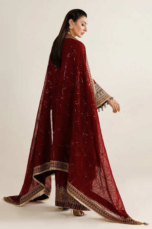 Jazmin Luxury Chiffon Embroidered 3Pc Unstitched Suit UC - 3124