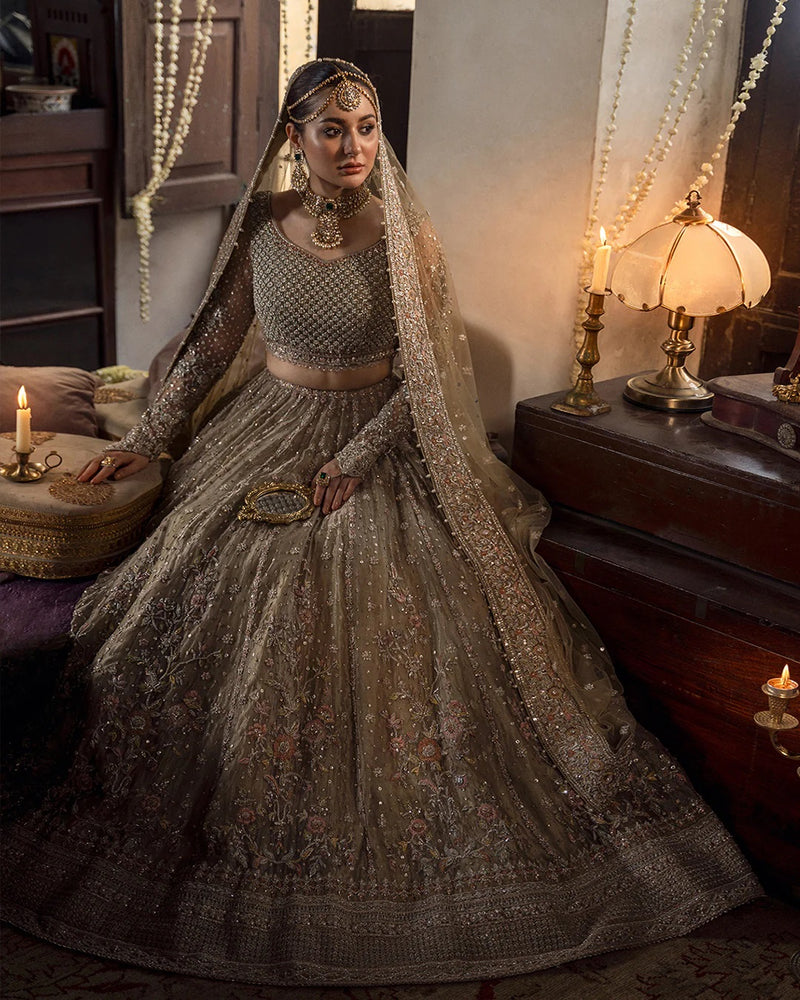 Faiza Saqlain Wedding Couture Net Embroidered Unstitched Collection MAH