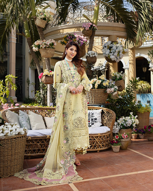 Elaf Embroidered Lawn Suit Unstitched 3 Pc ELM- 03 A BAHAR - Summer Collection