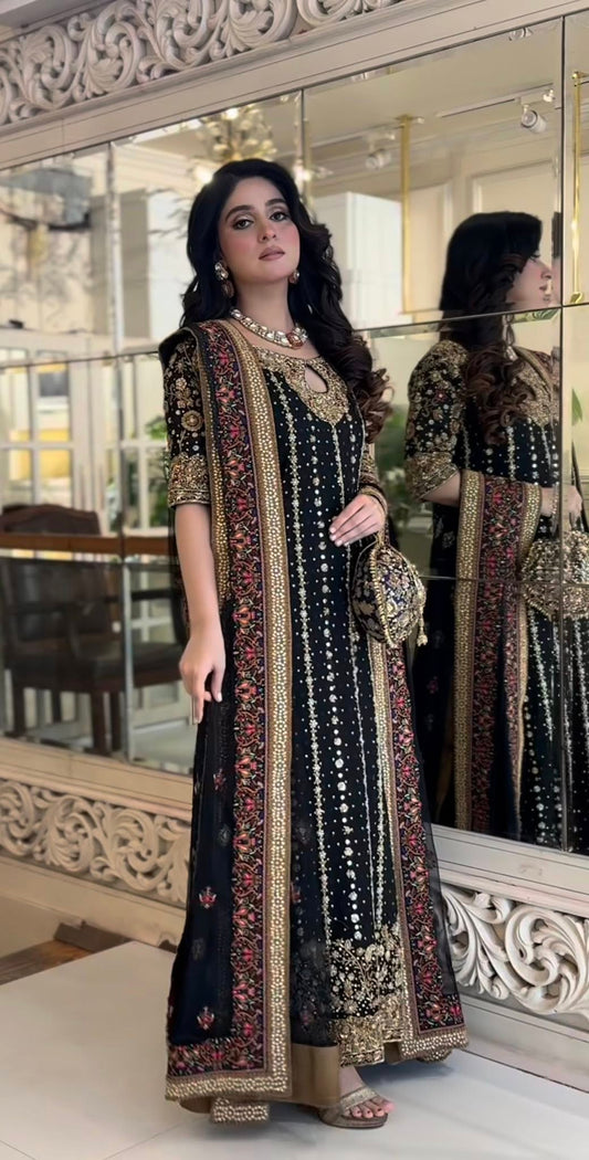 Haris Shakeel Luxury Raw Silk Unstitched 3 Piece Zainab