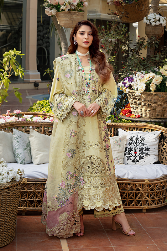 Elaf Embroidered Lawn Suit Unstitched 3 Pc ELM- 03 A BAHAR - Summer Collection