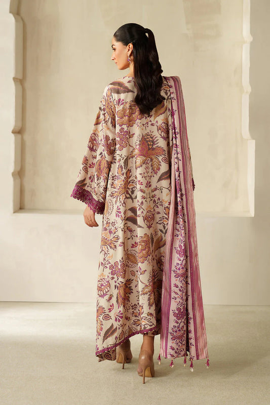 Baroque Luxury Lawn Embroidered & Printed Suit UE-4329