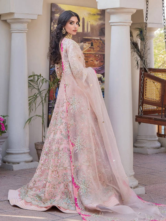 Fozia Khalid Arzoon Vasl-e-Yaar Luxury Organza Embroidered 3Pc Unstitched Suit PA-160
