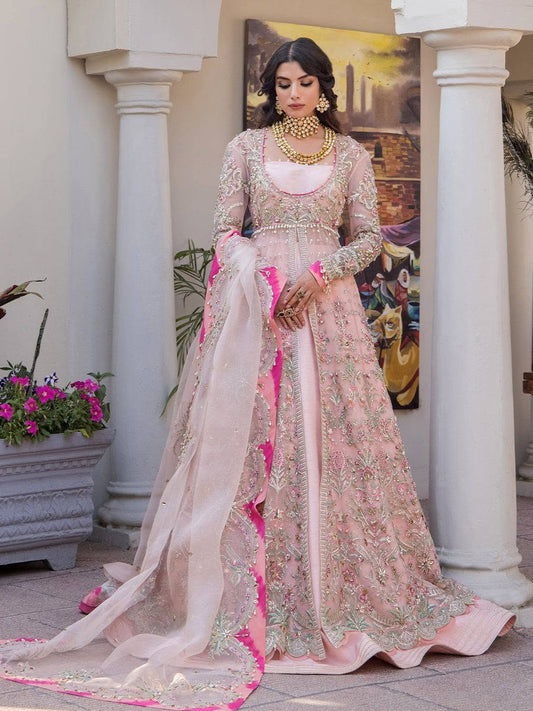 Fozia Khalid Arzoon Vasl-e-Yaar Luxury Organza Embroidered 3Pc Unstitched Suit PA-160
